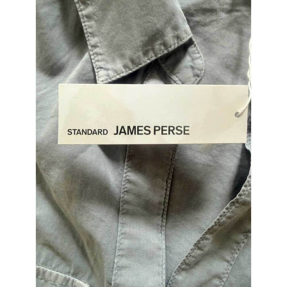 James Perse Women’s Three-Quarter Sleeve Button-Up Shirt Sz. 3-Slate, NWT - Picture 5 of 14
